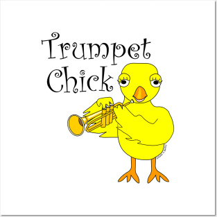 Trumpet Chick Text Posters and Art